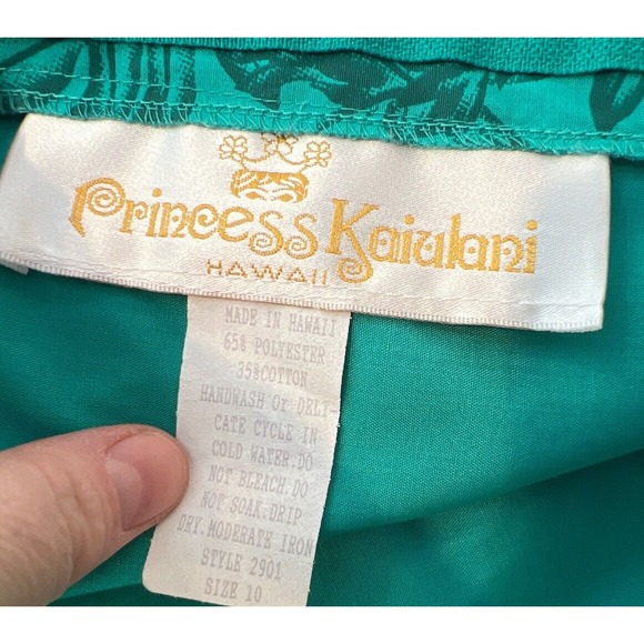 Princess Kaiulani Hawaiian Muumuu Size 10 Retro - Picture 6 of 7